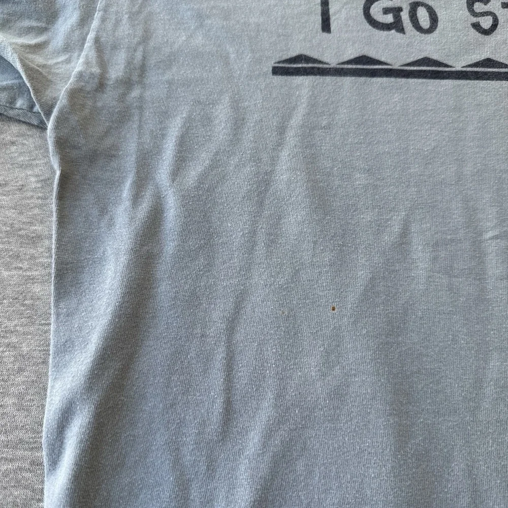 hanes beefy t-shirts Size L Light Blue Color Go Stay Go - Picture 12 of 14